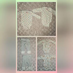 6 PC Set 3M Matching Sets Twins Baby Clothes Infant Lot $10